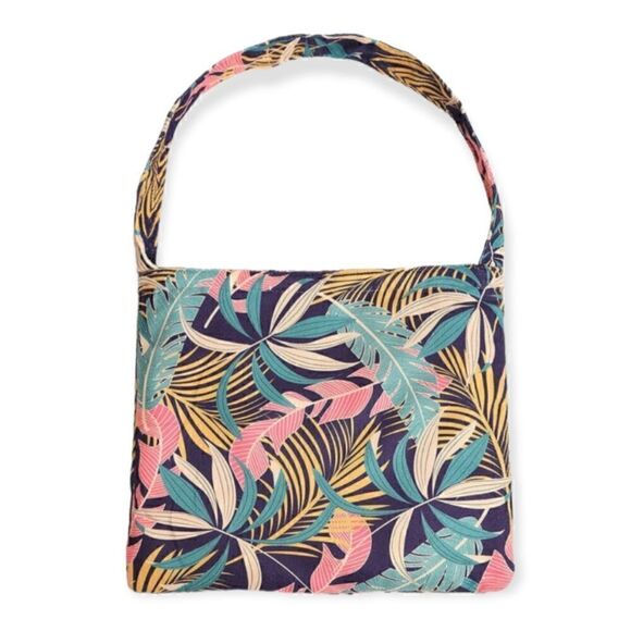 Beach Towel Tote Bag 2 in 1 Tropical Leaves Print - Picture 6 of 10